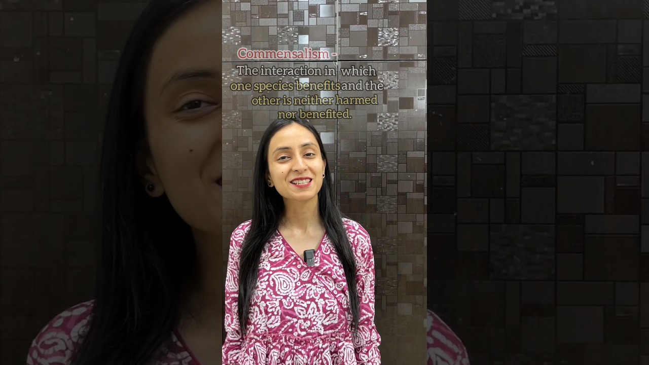 Commensalism | Organisms and Populations #neet #class12 #biology #shorts #ytshorts #shortvideo