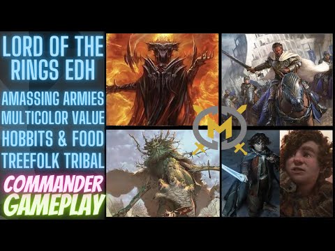 Lord of the Rings Commander - Aragorn, Frodo & Sam, Fanghorn, Sauron - EDH Format