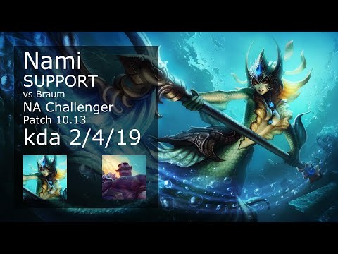Nami Support & Varus vs Braum & Ezreal - NA Challenger 2/4/19 Patch 10.13 Gameplay