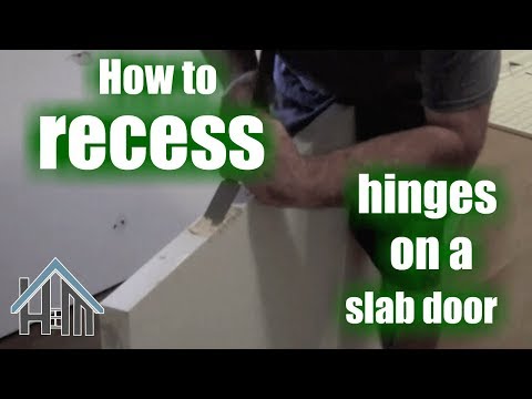 How to install slab door, hinge a door, replace door.