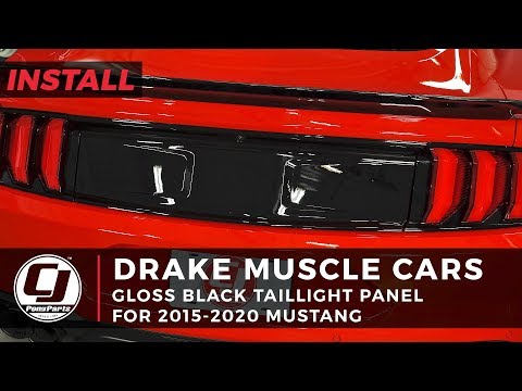 2015-2023 Mustang Install | Drake Muscle Cars Gloss Black Taillight Panel Molding