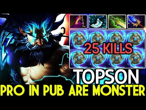 TOPSON [Zeus] Pro in Pub Game Are Monster 25 Kills Destroy Everything 7.22 Dota 2