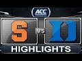 Syracuse vs Duke | 2014 ACC Basketball.