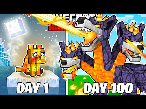 I Survived 100 Days as a LAVA WOLF in HARDCORE Minecraft