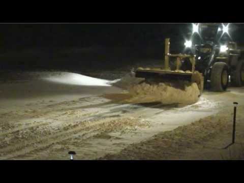 Surveillance camera captures snow plow this evening