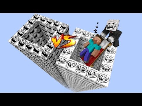 TROLL VS TROLL ÇUKUR RAGDOLL ŞANS BLOKLARI - Minecraft