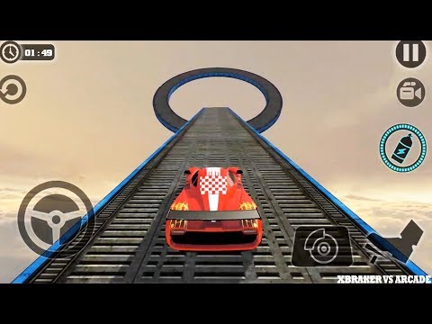 Impossible Stunt Car Tracks 3D: Red Vehicle Driving levels 11 to 13 Pro Driver - Android GamePlay