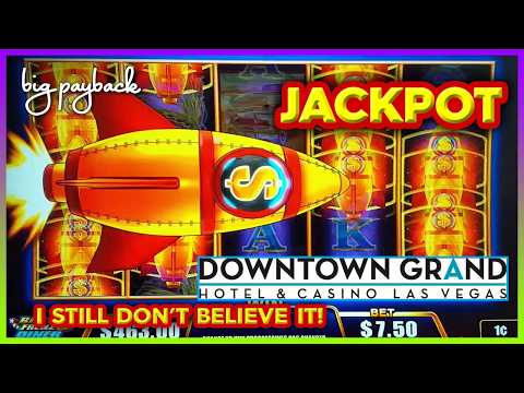 LAS VEGAS JACKPOT! Rocket Frenzy Slots at the Downtown Grand!