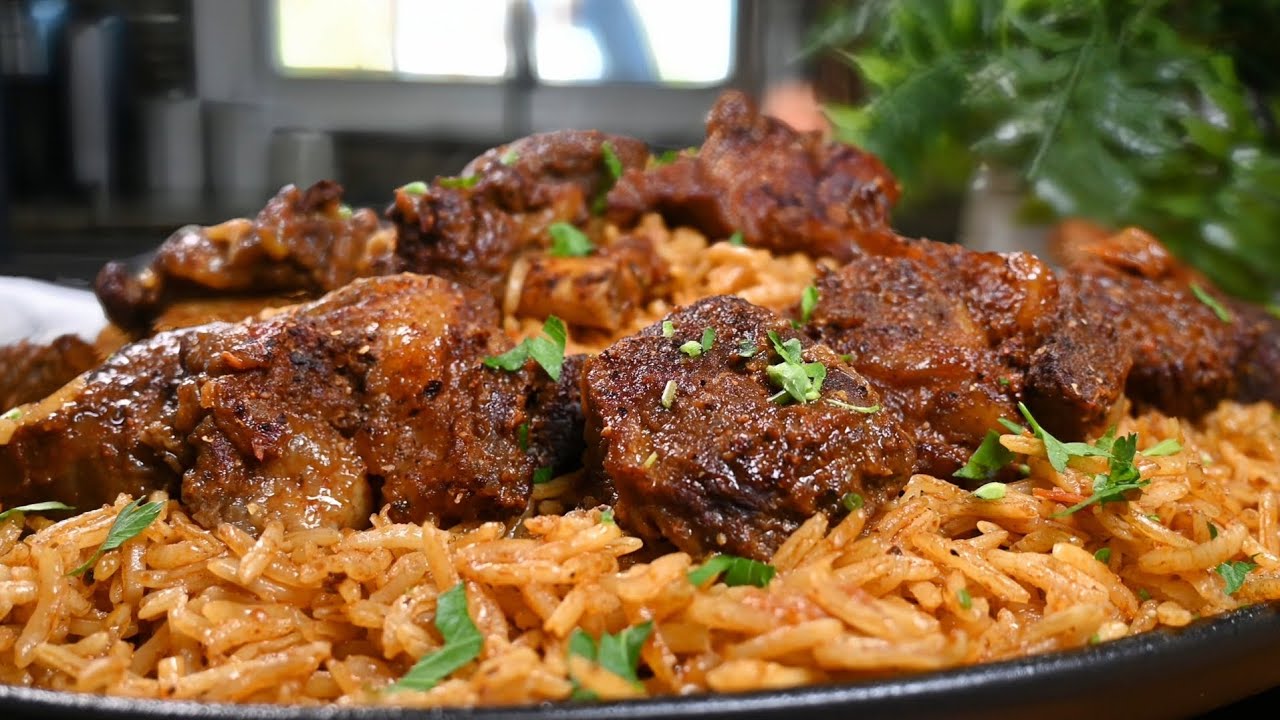 كبسة اللحم اللذيذه