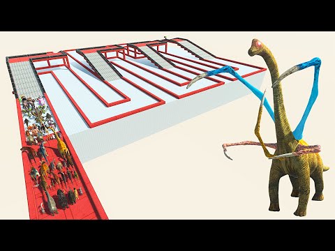 ESCAPE FROM ALIEN BRACHIOSAURUS - ARBS - Animal Revolt Battle Simulator