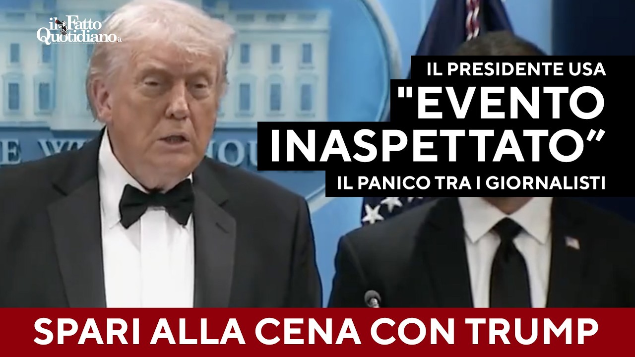 Spari alla cena con i giornalisti, la confusione, poi il discorso di Trump: “Evento inaspettato”