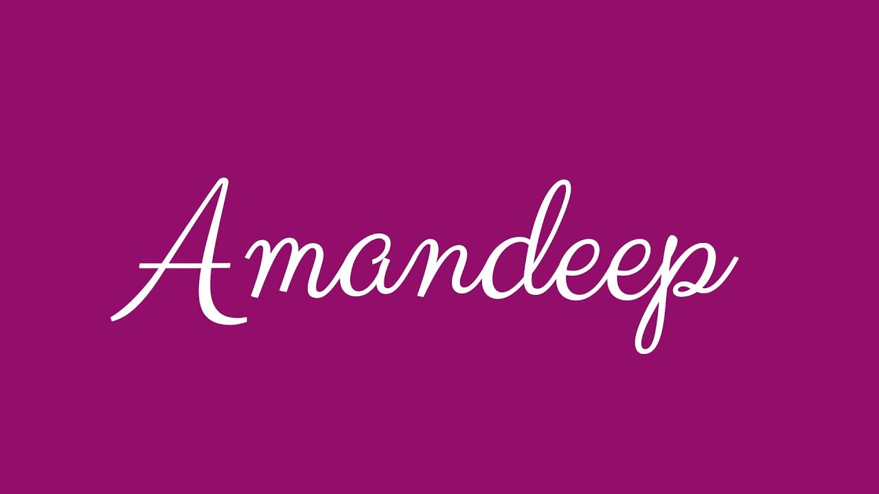 ✎ Amandeep ✎ English Cursive Handwriting Tutorial