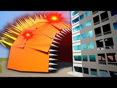 GIANT SLUG MONSTER DESTROYS TOWER!  - Brick Rigs Multiplayer Gameplay