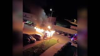 Wideo: Po�ar �mietnika na osiedlu w G�ogowie