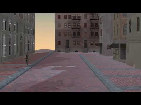 iclone scene with road buildings