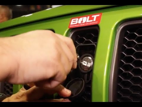 SEMA 2018: Bolt Lock Jeep JL Spare Tire And Hood Locks