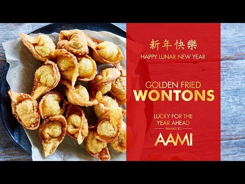 Golden Fried Wontons | Chinese New Year Recipe | Easy Chinese Cooking