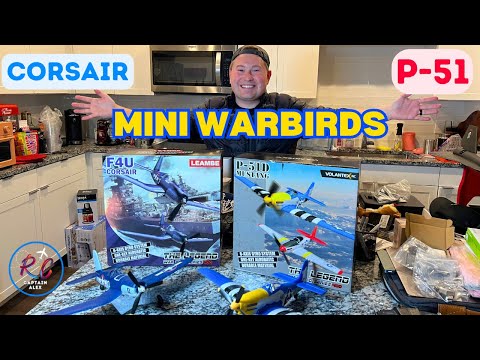 Volantex RC Mini P-51 Mustang & F4U Corsair Unboxing + Flights!
