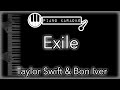 Exile - Taylor Swift & Bon Iver - Piano Karaoke Instrumental