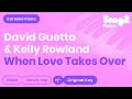 David Guetta Kelly Rowland When Love Takes Over Karaoke Piano