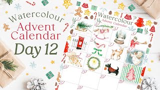 Watercolour Advent Calendar Day 12 | Holiday Painting