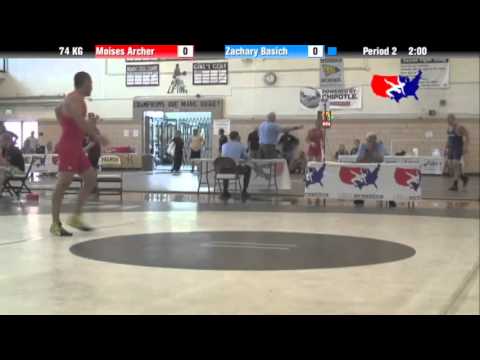 2012 Univ. WTT: 74 KG - Moises Archer (HRWA) vs. Zachary Basich (Navy Mat Club)