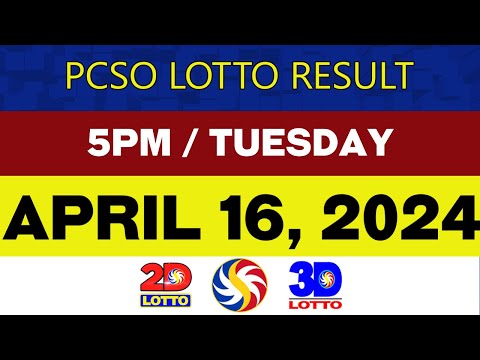 Lotto Results Today APRIL 16 2024 5PM PCSO 2D 3D 6D 6/42 6/49 6/58