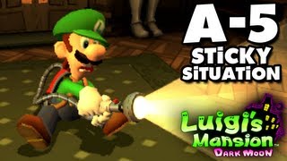 Luigi's Mansion Dark Moon - Gloomy Manor - A-5 Sticky Situation (Nintendo 3DS Gameplay Walkthrough)