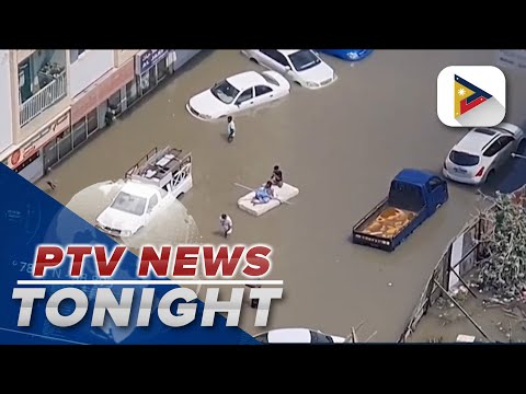 Heavy flooding seen on several roads in Dubai