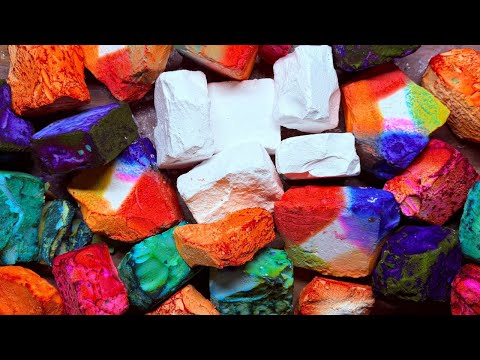 THANK YOU FOR 13K 🎉 | Jumbo Unpolished DYED & PJ  Gym Chalk 🌈 | ASMR | #oddlysatisfying 