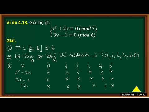 [Toán Đại học, CĐ] Hệ phương trình đồng dư một ẩn - Lý thuyết số