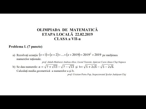 Olimpiada locala 2019, clasa a 7-a - Problema 1
