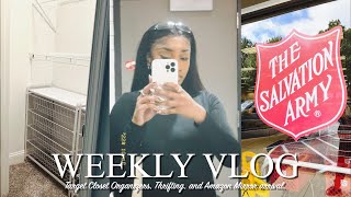 ATL VLOG: Target Closet Organizers, Thrifting, and Amazon Mirror arrival | cassiekaygee