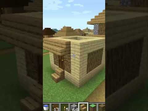 I build Small Village in Minecraft Creative mode 2023 Day 603 #shorts