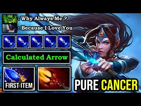 OMG Calculated Arrow MID Mirana First Item Aghanim 100% Imba Magical Damage 9K MMR DotA 2
