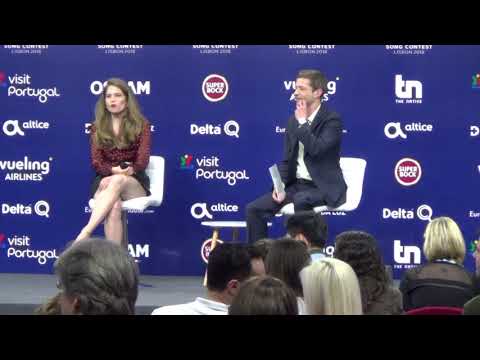 ESCKAZ in Lisbon: Press conference of Laura Rizzotto (Latvia)