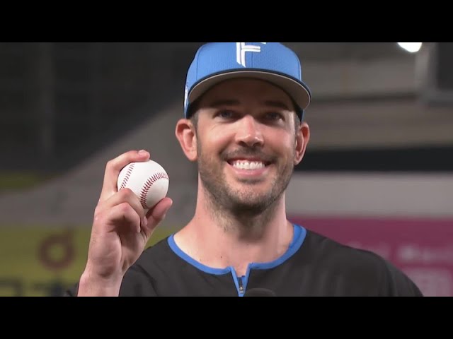 ファイターズ・バーヘイゲン投手ヒーローインタビュー 7月20日 千葉ロッテマリーンズ 対 北海道日本ハムファイターズ