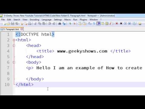 17 How to Create Paragraph using p Tag in HTML Hindi