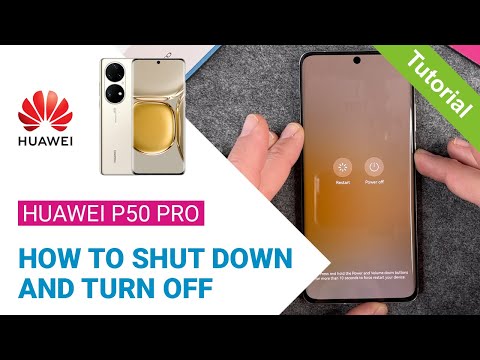 Huawei P50 Pro - How to shut down / turn off and restart | disable Celia • 📱 • 📴 • ⬇️ • | Tutorial