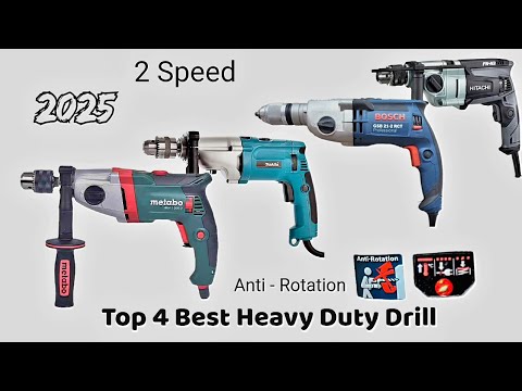 Top 4 Best 2 Speed Heavy Duty 13mm Drill Machine Metabo Makita Hikoki Bosch  anti - rotation Drill