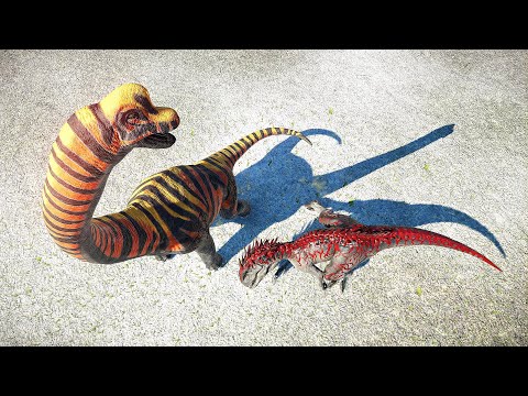 Brachiosaurus Level 40 Vs Max Indominus Rex 🌍 Jurassic World Evolution | Skin Mod | (4K)