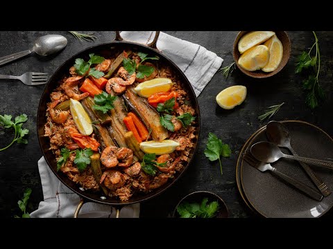 Gambian Benachin/JOLLOF RICE with Shrimps 🍤  and Beans (Voiceover) | Episode 20 | Creative Phebe