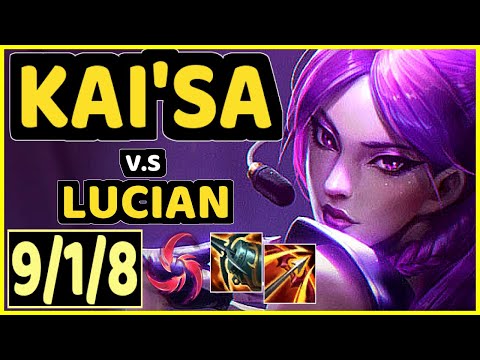 KAI'SA vs LUCIAN - 9/1/8 KDA BOTTOM ADC GAMEPLAY - BR Ranked DIAMOND