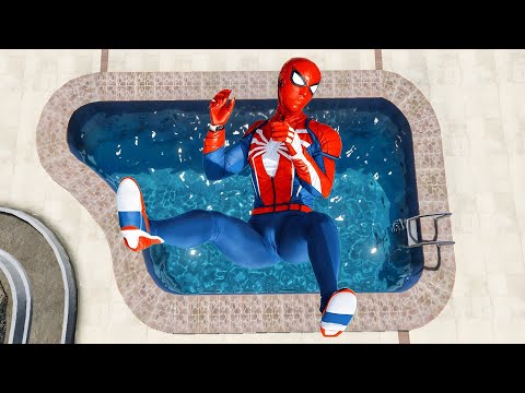 SPIDERMAN CRAZY JUMPS/FALLS #79 (GTA 5 Spider-Man Fails)