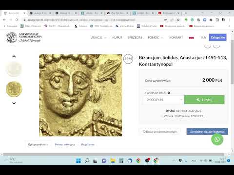 Przegląd złotych monet Bizancjum. Antykwariat Numizmatyczny Michał Niemczyk, 20.09.2022