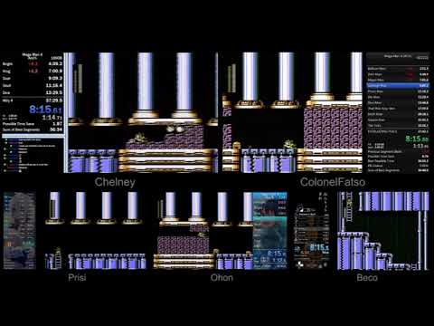 Mega Man 4 - Chelney, ColonelFatso, Prisi, Ohon, Beco PB comparisons