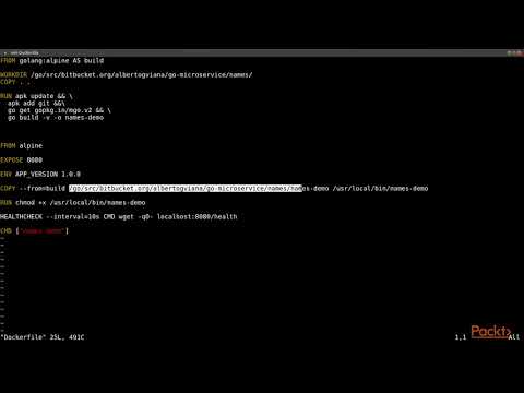 Docker Swarm Build My Web Application Dockerfile | packtpub com