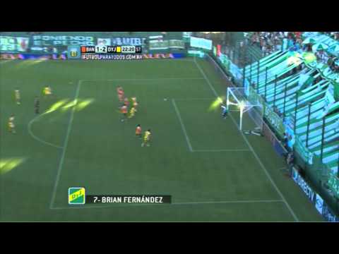Gol de Brian Fernández.Banfield 1 Defensa 2.Fecha 2.Torneo Primera División 2014.Fútbol Para Todos