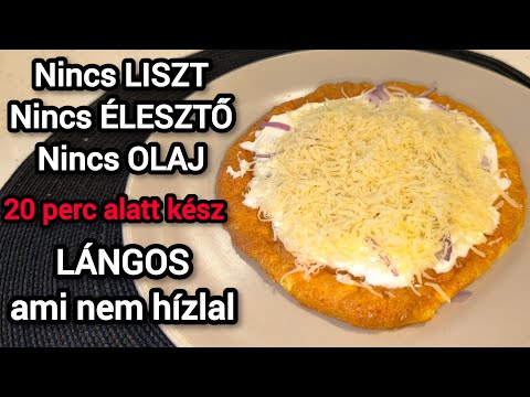 LÁNGOS amiben NINCS liszt, NINCS élesztő és NINCS olajban sütés. Kezdőknek is. /felhőlángos/