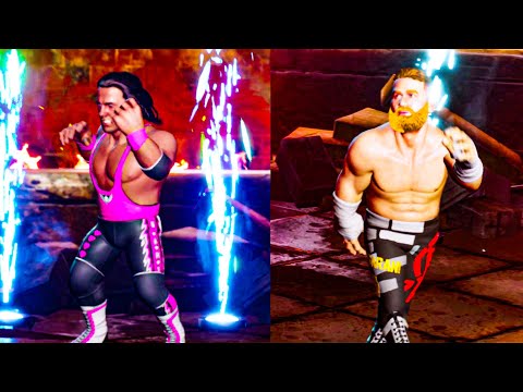 WWE 2K Battlegrounds Bret Hart & Sami Zayn Entrances Moment